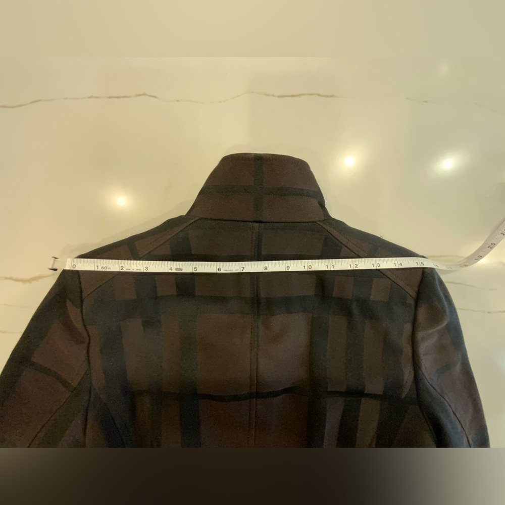 Burberry Brown and Black Plaid Tailored Blazer Jacket - Picture 6 of 16